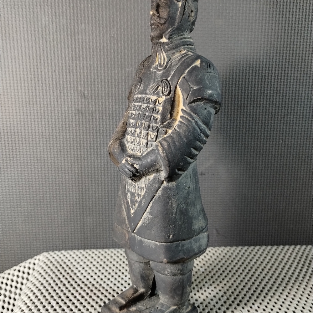 Vintage Chinese Terracotta Warrior Solder Figurine 10"H - Picture 11 of 11
